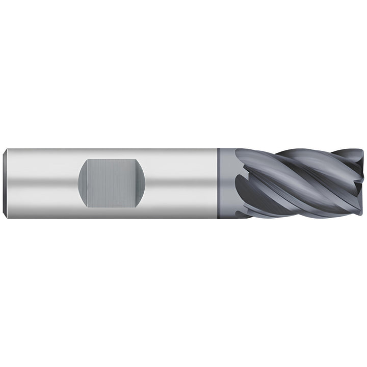 3/4" 5-Flute Solid Carbide Corner Radius End Mill, ALCRO-MAX - Titan USA TC25994