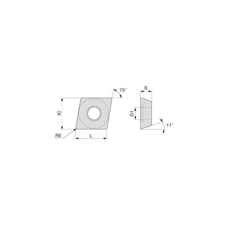 EPGT520L-W08 SH730 Carbide Insert, Grade SH730, TiAlN - Tungaloy 6862156