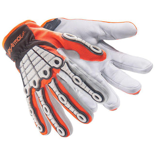 3X-Large Orange; White; Black Goatskin; HPPE; Steel Cut & Puncture-Resistant; Impact-Resistant Gloves - HexArmor. 4073-XXXL (12)