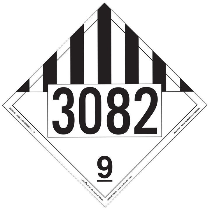 Misc Dangerous Goods Sign - Labelmaster ZEZ19-82