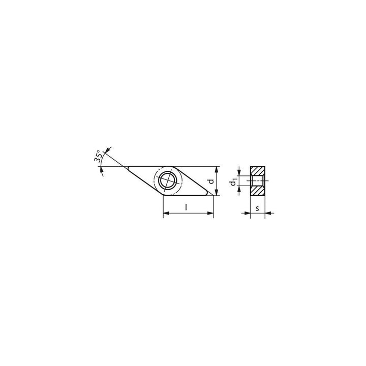 VNMG 160408EN-F30 CTPM125 Carbide Insert, Grade CTPM125, TiAlTaN - Ceratizit 75022218