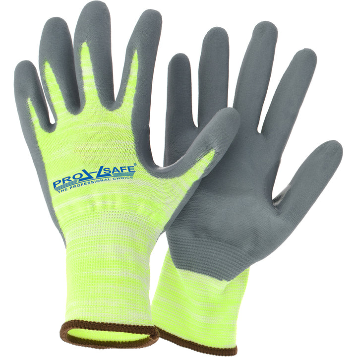 Medium High-Visibility Yellow HPPE Blend Cut Resistant Gloves - PRO-SAFE PS-2150/M