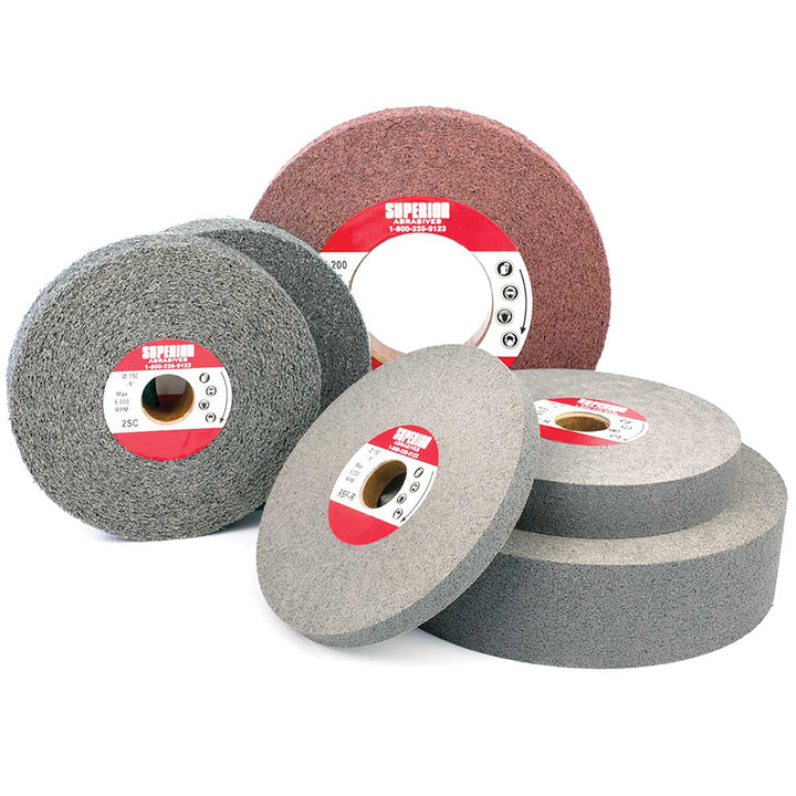 8 x 1" Aluminum Oxide Deburring Wheels Disc - Superior Abrasives A025715