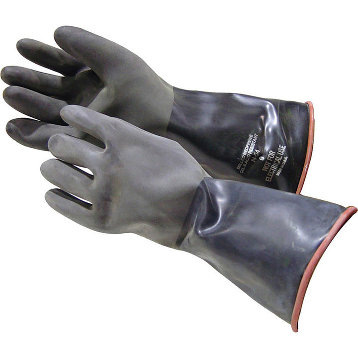 Large Black Type A Chemical-Resistant; Type B Chemical-Resistant Gloves - Bon Tool 11-420