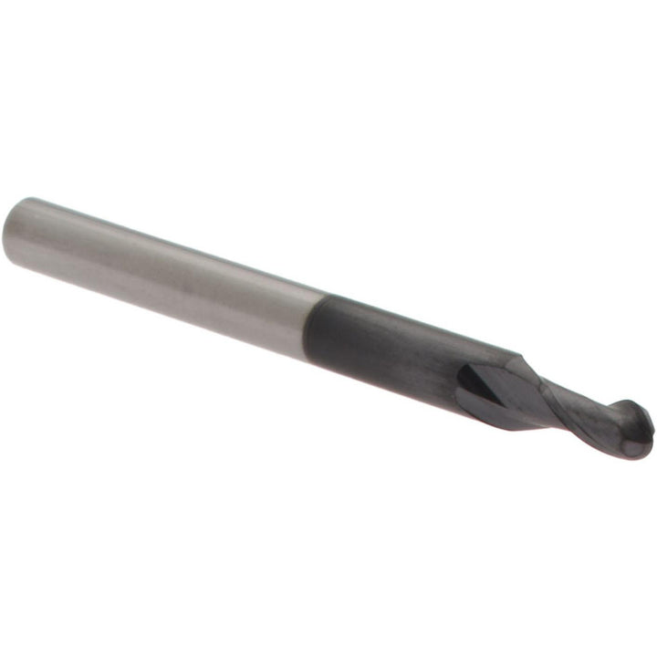 3/32" 2-Flute Solid Carbide Ball End Mill, AlTiN+ - Accupro 14788606