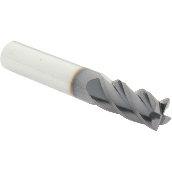 4-Flute Solid Carbide Square End Mill, AlTiN+ - Accupro 14483028