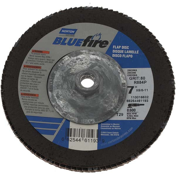 7" 80-Grit Zirconia Alumina Disc - Norton 66254461193