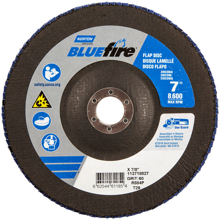 7" 60-Grit Zirconia Alumina Disc - Norton 66254461185