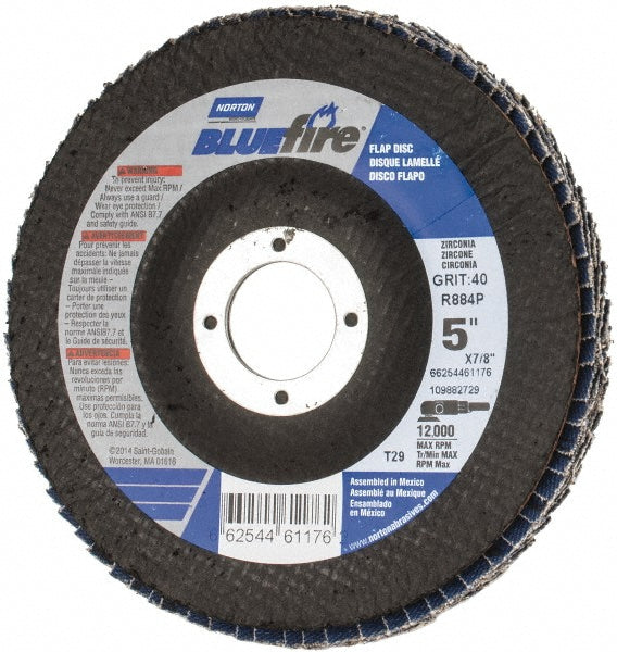 5" 40-Grit Zirconia Alumina Disc - Norton 66254461176