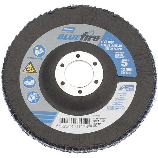 5" 36-Grit Zirconia Alumina Disc - Norton 66254461174