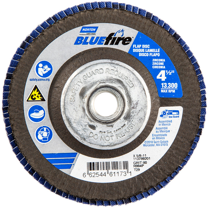 4-1/2" 80-Grit Zirconia Alumina Disc - Norton 66254461173