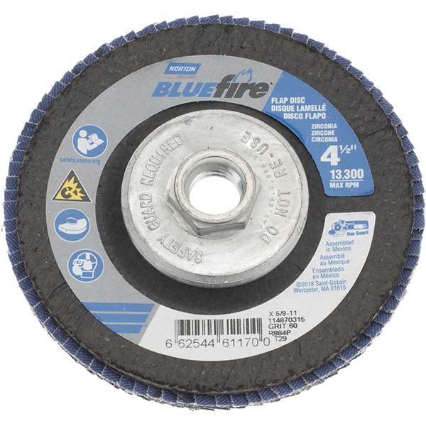 4-1/2" 60-Grit Zirconia Alumina Disc - Norton 66254461170
