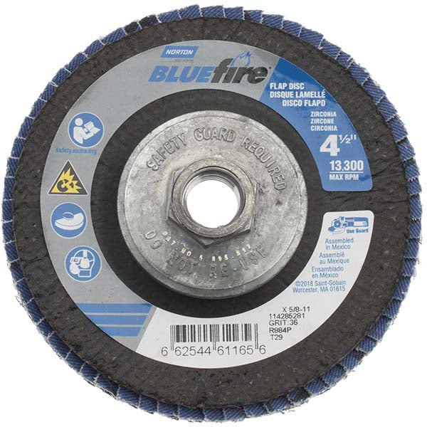 4-1/2" 36-Grit Zirconia Alumina Disc - Norton 66254461165