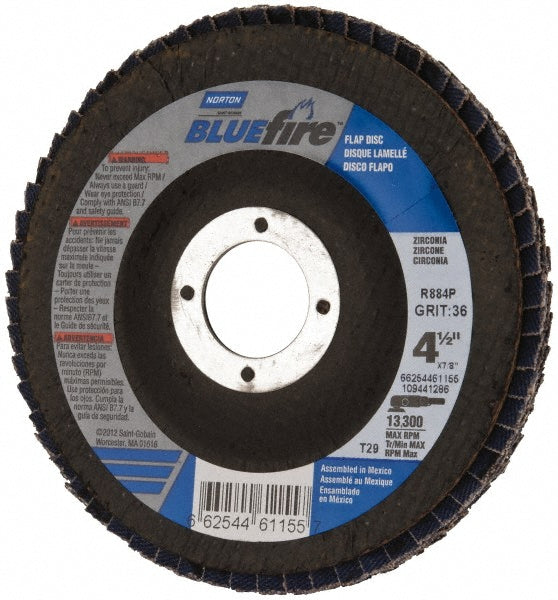 4-1/2" 36-Grit Zirconia Alumina Disc - Norton 66254461155