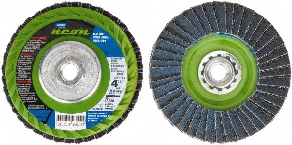 4-1/2" 120-Grit Ceramic Alumina Disc - Norton 66623399175