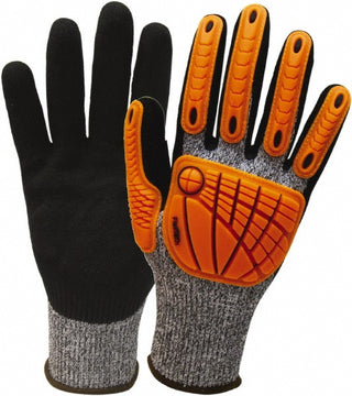 2X-Large Black; Gray; High-Visibility Orange Dyneema Cut-Resistant Gloves - Wells Lamont I2459XXL