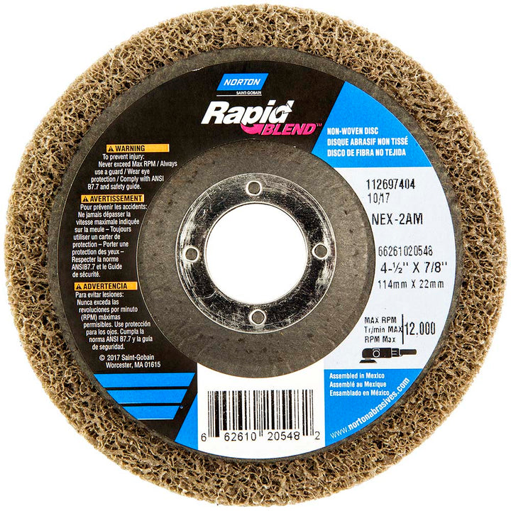 4-1/2" Aluminum Oxide Deburring Wheels Disc - Norton 66261020548