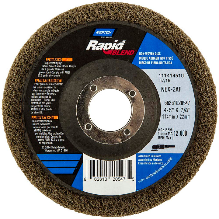4-1/2" Aluminum Oxide Deburring Wheels Disc - Norton 66261020547