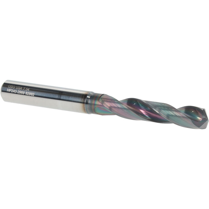 19/64" Solid Carbide Screw Machine Drill Bit, EgiAs, 140° point - OSG HP243-2969