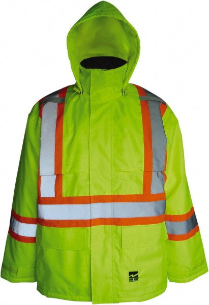 Medium Green Cold Weather; High Visibility Protective Garment - Viking 6326JG-M