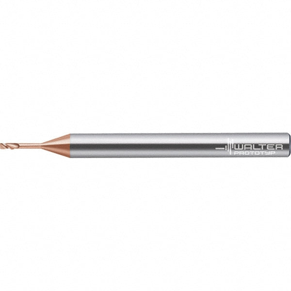 0.0394" 2-Flute Solid Carbide Corner Radius End Mill, TiAlSiN - Walter-Prototyp 7254793