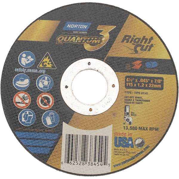 4-1/2" Ceramic Alumina Grinding & Cutoff Wheel - Norton 66252838454