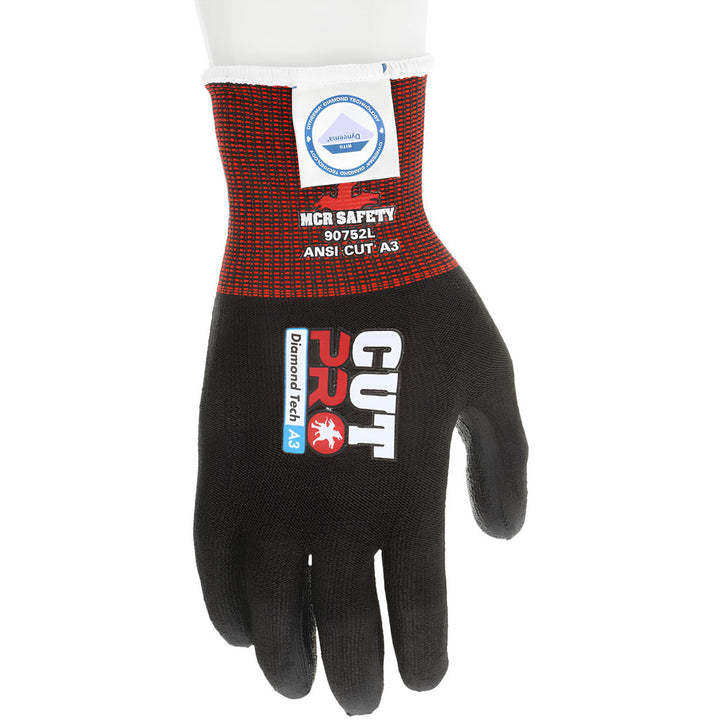 X-Large Black Dyneema Cut-Resistant Gloves - MCR Safety 90752XL