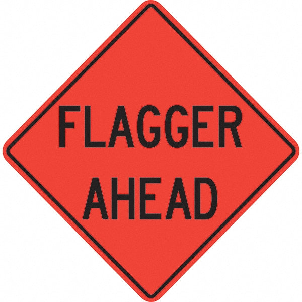 Flagger Ahead Sign - PRO-SAFE 07-800-3703-L