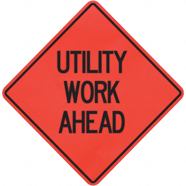Utility Work Ahead Sign - PRO-SAFE 07-800-3010-L