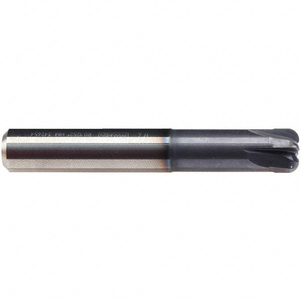 4-Flute Solid Carbide Corner Radius End Mill, TiAlN - Emuge 1936A.010