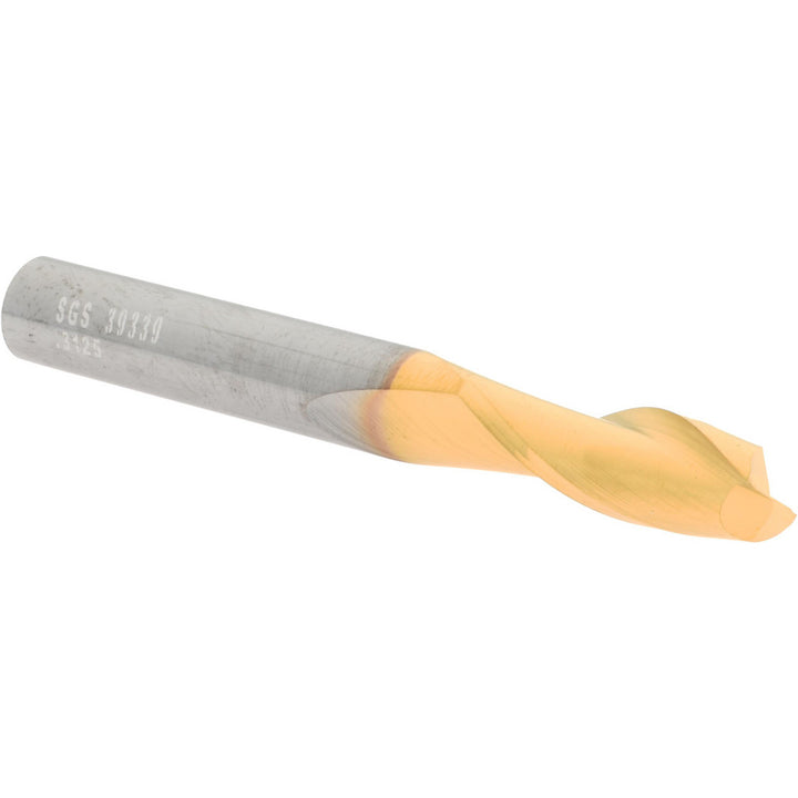 5/16" 2-Flute Solid Carbide Square End Mill, TiN - SGS 39339