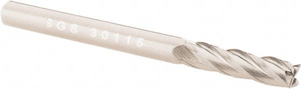 1/8" 4-Flute Solid Carbide Square End Mill - SGS 30115