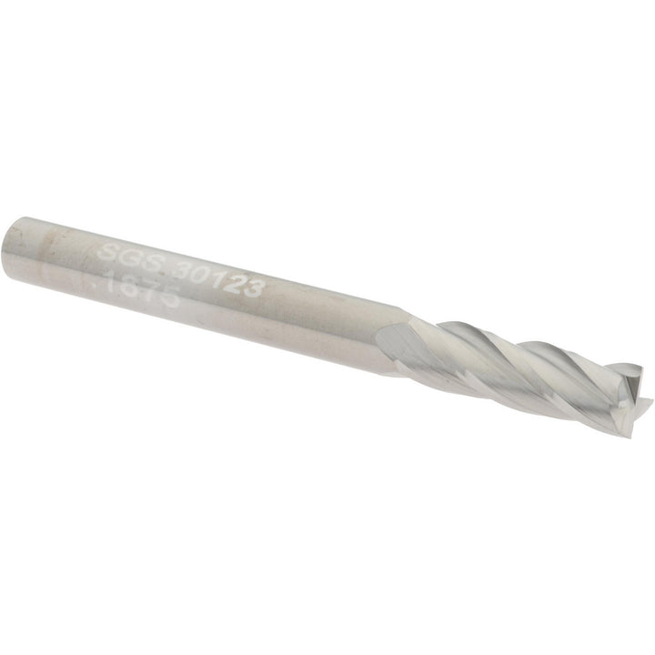 3/16" 4-Flute Solid Carbide Square End Mill - SGS 30123