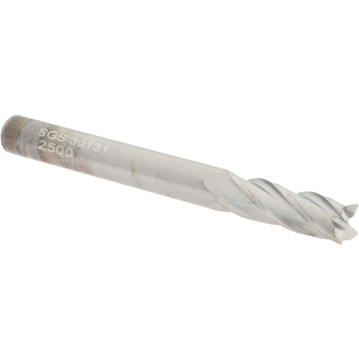 1/4" 4-Flute Solid Carbide Square End Mill - SGS 30131