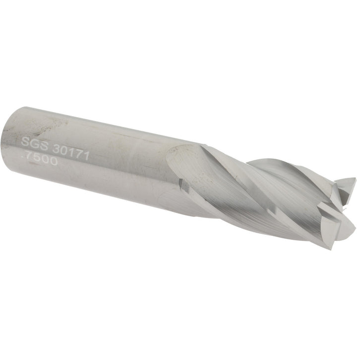 3/4" 4-Flute Solid Carbide Square End Mill - SGS 30171