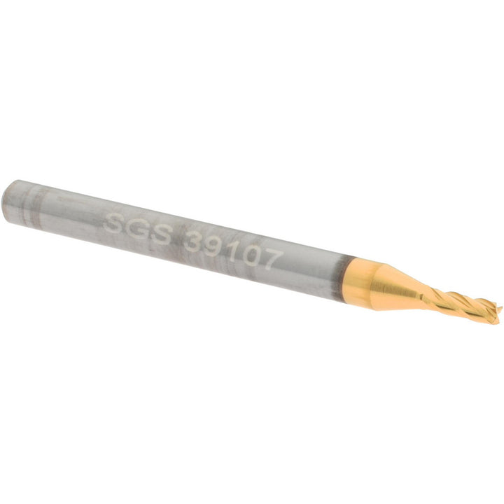 1/16" 4-Flute Solid Carbide Square End Mill, TiN - SGS 39107