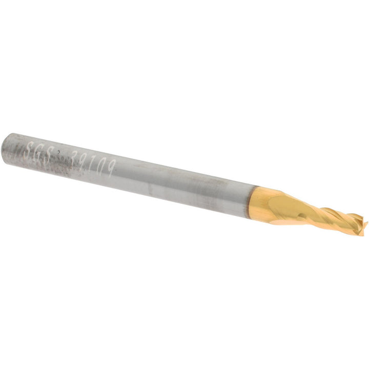 5/64" 4-Flute Solid Carbide Square End Mill, TiN - SGS 39109