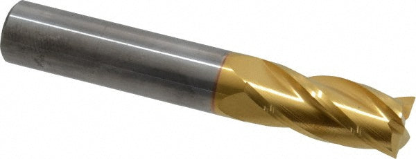 7/16" 4-Flute Solid Carbide Square End Mill, TiN - SGS 39155