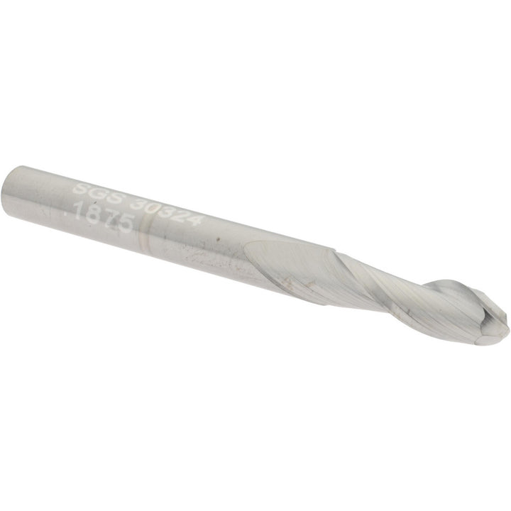 3/16" 2-Flute Solid Carbide Ball End Mill - SGS 30324