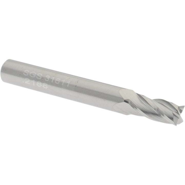 7/32" 4-Flute Solid Carbide Square End Mill - SGS 31611
