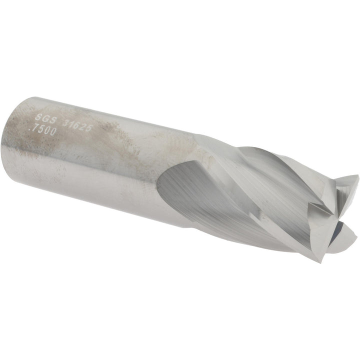 3/4" 4-Flute Solid Carbide Square End Mill - SGS 31625
