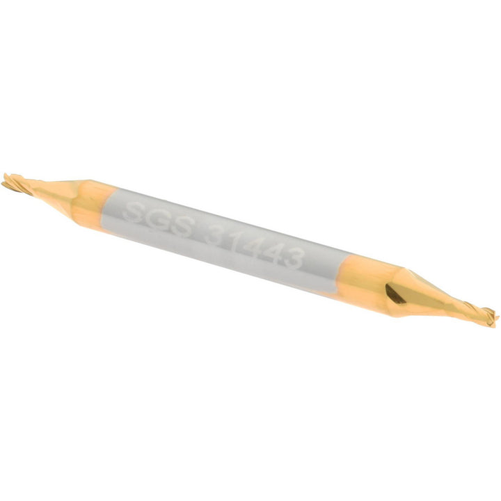3/64" 4-Flute Solid Carbide Square End Mill, TiN - SGS 31443
