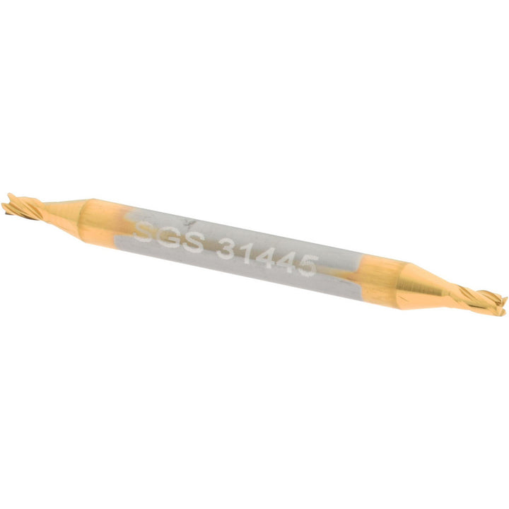 1/16" 4-Flute Solid Carbide Square End Mill, TiN - SGS 31445