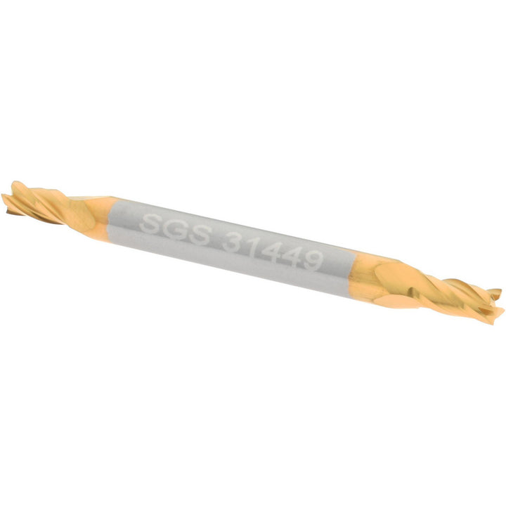 3/32" 4-Flute Solid Carbide Square End Mill, TiN - SGS 31449