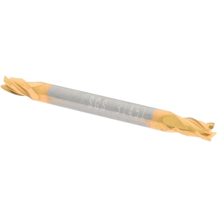 7/64" 4-Flute Solid Carbide Square End Mill, TiN - SGS 31451