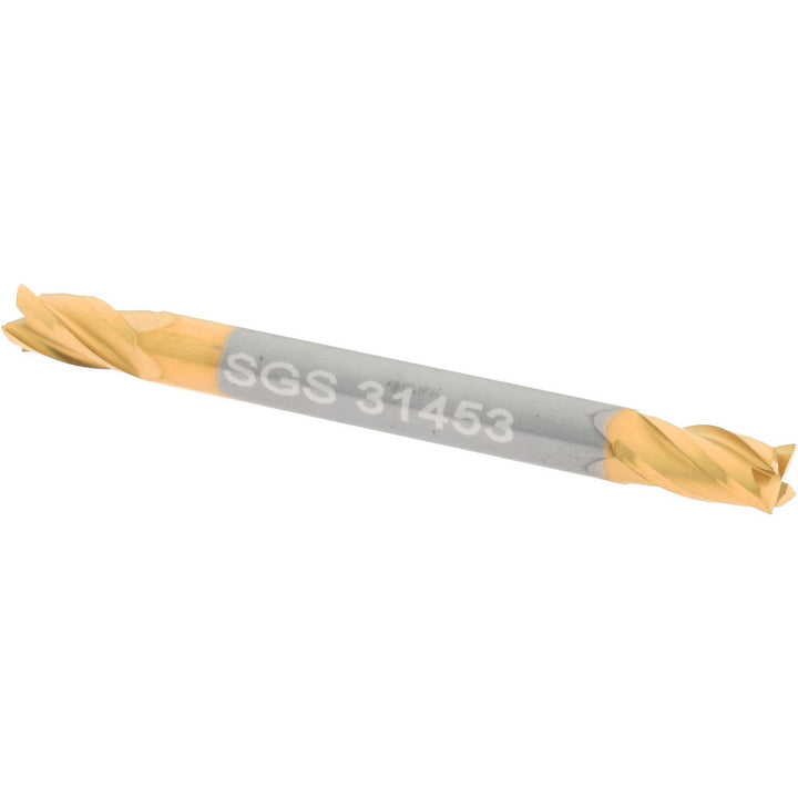 1/8" 4-Flute Solid Carbide Square End Mill, TiN - SGS 31453