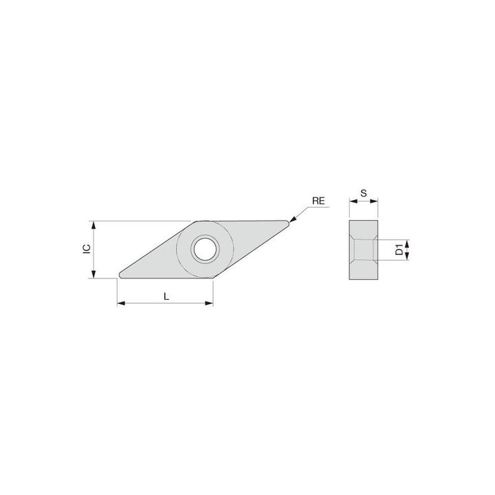 VNMG332HRF Carbide Insert, Grade AH8015, TiAlN - Tungaloy 6741710