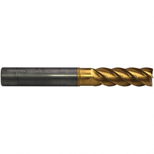 5-Flute Solid Carbide Square End Mill, TiN/TiAlN - Emuge 2644T.008
