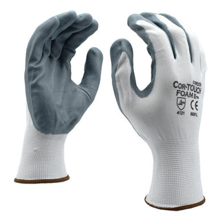 Medium White; Gray Nylon Cut-Resistant; Puncture Resistant Gloves - Cordova 6891M