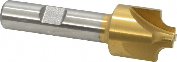 7/8" 4-Flute High Speed Steel Corner Rounding End Mill, TiN - Keo 932-000-068